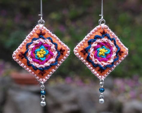 The Shop Of Maria Tenorio By Gineceo On Etsy Felted Earrings Crochet