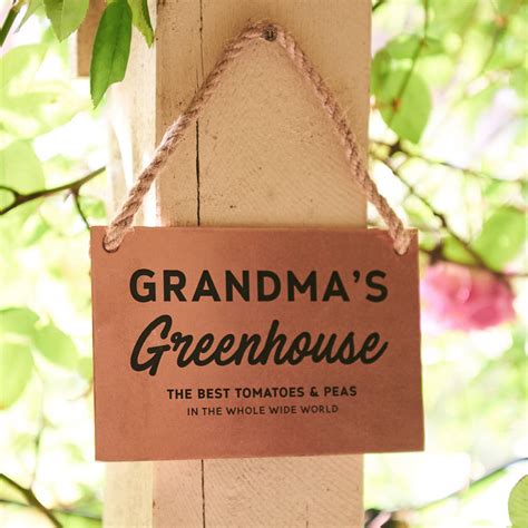 personalised greenhouse copper and rope garden sign by ...