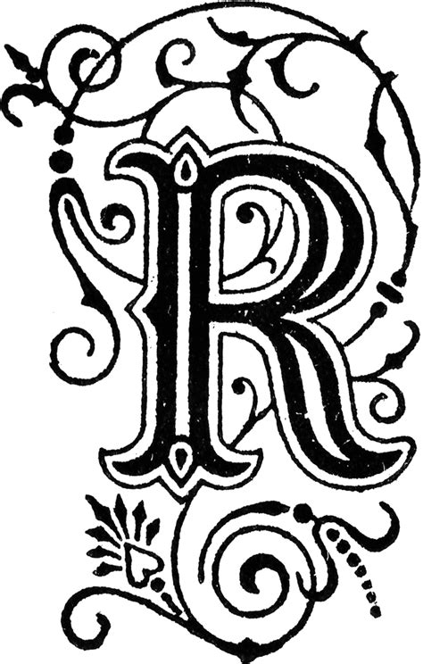 Fancy Letter R Colouring Pages Fancy Letters Letter R Tattoo Lettering