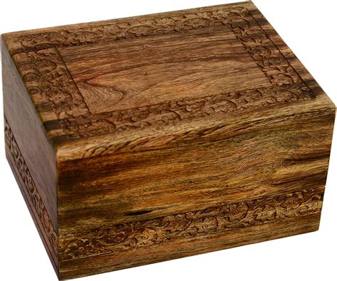 Hind Handicrafts Wooden Box Funeral Cremation Urns For Human Ashes