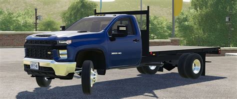 Fs19 2020 Chevy 3500hd Single Cab Flatbed Truck V10 Fs 19 And 22 Usa
