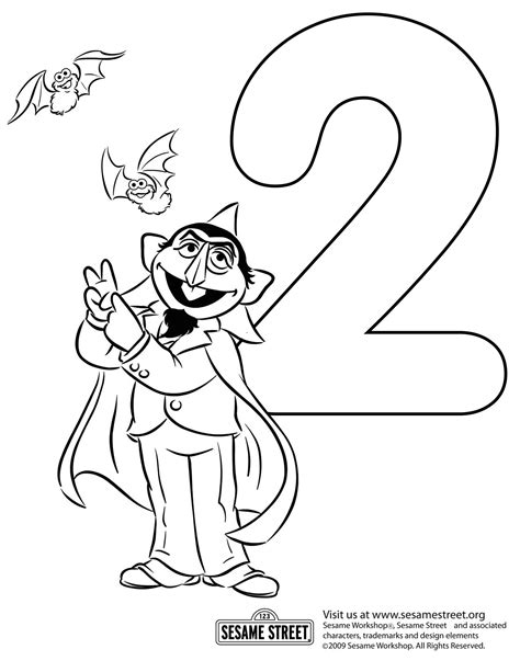 The Count Von Count Coloring Page Coloring Home
