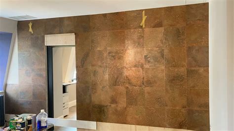 Aged Copper Feature Wall In Holborn Office Project Halman Thompson