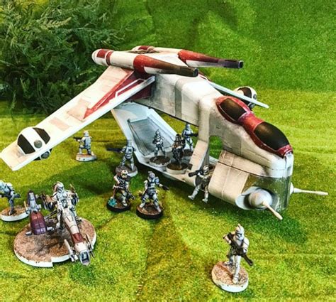 Republic Gunship Stl Files Star Wars Legion Scale Etsy Australia