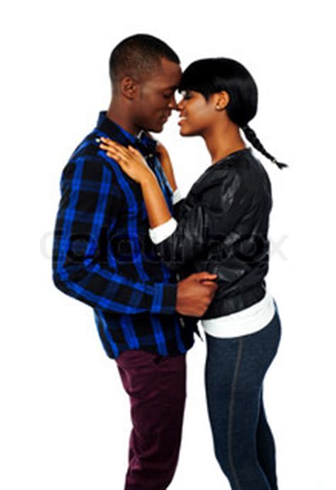 Just as love should be. Romantic african couple making love stock photo