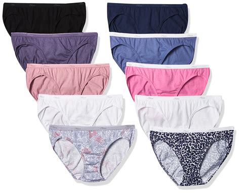Buy Hanes Women S Bikini Panties Pack Moisture Wicking Cotton Bikini