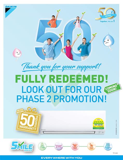 Daikin Th Anniversary Promotion Fully Redeemed