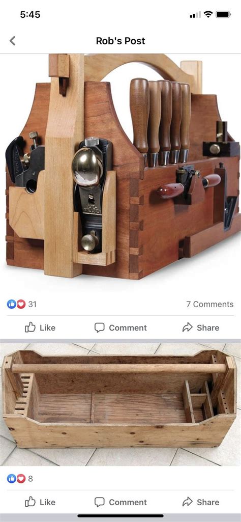 An Image Of A Wooden Box With Knives In It And The Words Rob S Post Below