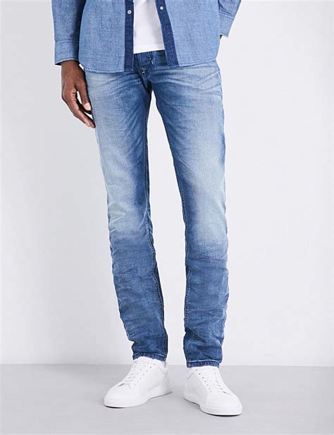 Diesel Denim Tepphar Slim Fit Skinny Jeans In Denim Blue Blue For Men