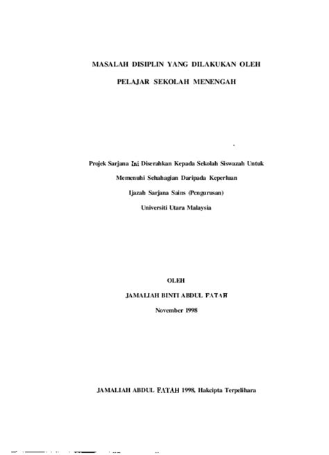 Kertas kerja yang dibentangkan dalam seminar penyelidikan pendidikan. Statistik Masalah Disiplin Pelajar 2017 : Tiga Kementerian ...