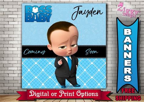 The Boss Baby Banner The Boss Baby Birthday Backdrop The Boss Baby