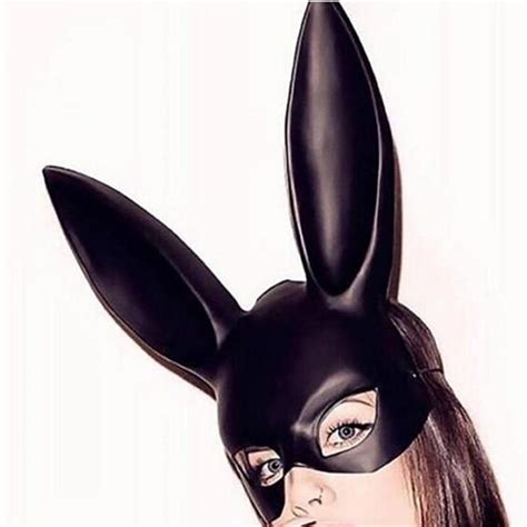 What is the use of an bunny face mask? Cute Bunny Mask Halloween Masquerade Dress Up Mask Hot Sale Long Rabbit Ear Masks Black White ...
