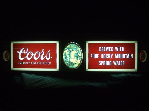 vintage large coors beer light up sign waterfall 1970 rare breweriana 1807514693