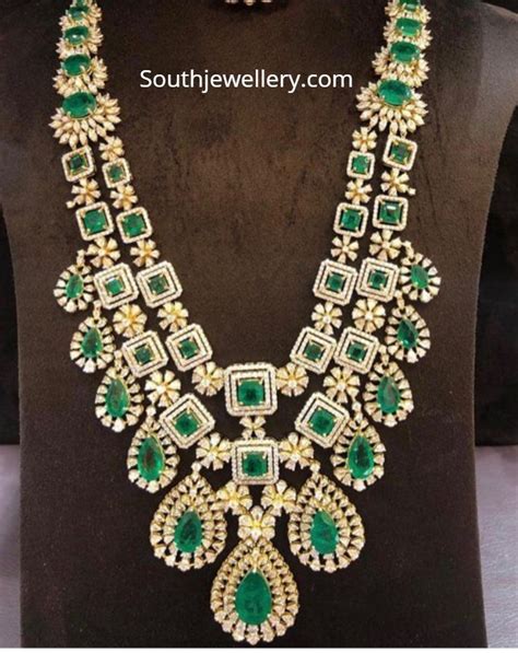 Layered Diamond And Emerald Haram By Mangatrai Photo Bridal Jewelry