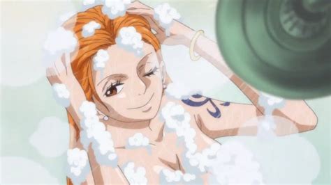 Nami S And Carrot S Bath Shower One Piece Anime Episode 827 SPEED