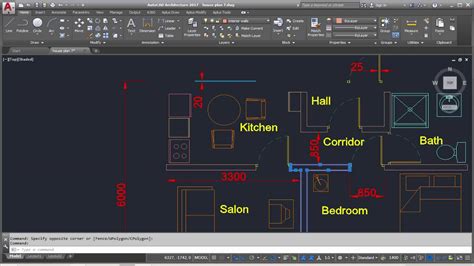 Autocad Complete Floor Plan Part 8 Joining Lines Tutorial Youtube