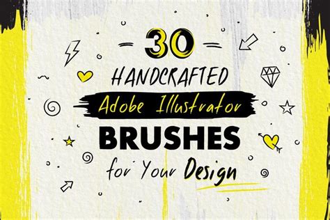 30 Dry Brush Strokes For Illustrator Illustrator Brushes Dry