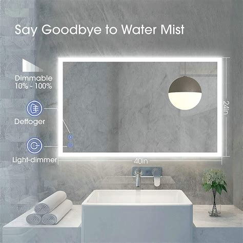 Vanity Mirror For Bathroom Wall Touch Screen Bathroom Mirror Etsy