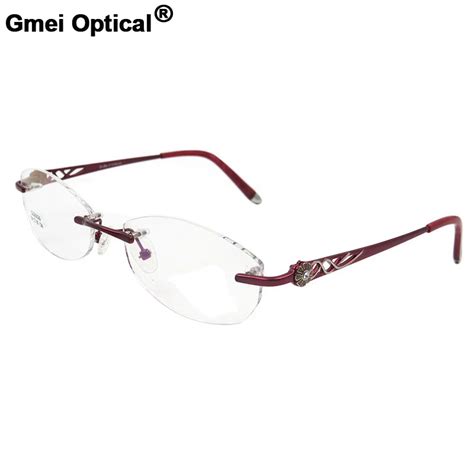 Buy Gmei Optical S2606 Rimless Eyeglasses Frame For Women Rimless Eyewear