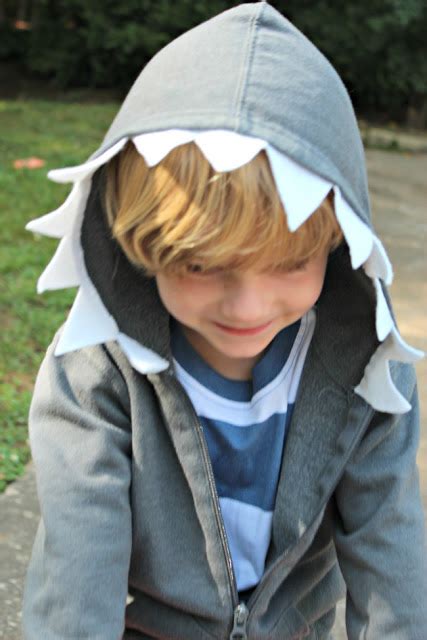 Diy Shark Hoodie Tutorial For An Easy Kids Shark Hoodie Costume