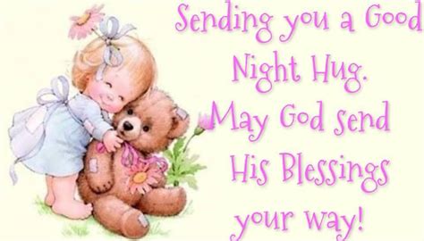 Sending You A Good Night Hug May God Send His Blessings Your Way