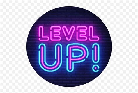 Neon Levelup Sticker Dot Emojilevel Up Emoji Free Transparent