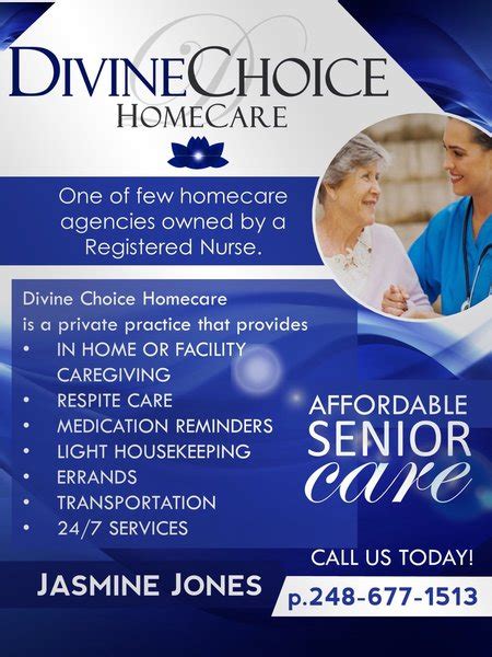 Maybe you would like to learn more about one of these? Divine Choice Homecare - Care.com Southfield, MI Home Care Agency