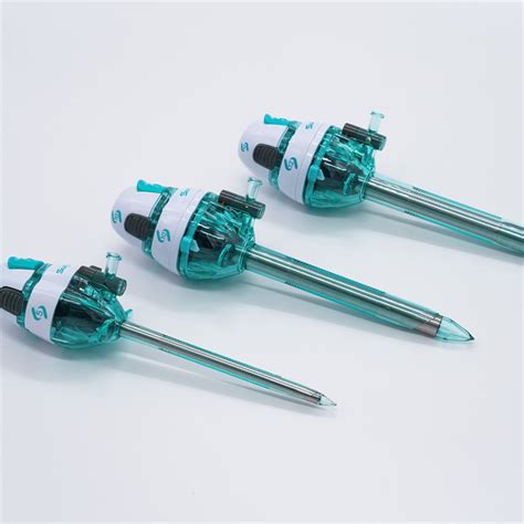 Non Bladed Disposable Visual Puncturing Laparoscopic Optical Trocars 7