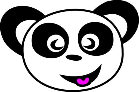 Happy Panda Face Free Vector In Open Office Drawing Svg Svg Vector