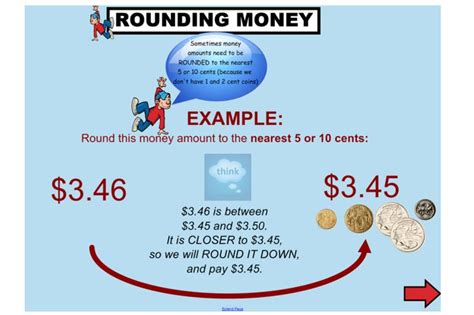 This Great Iwb Lesson Shows Students How To Round Money Amounts To The