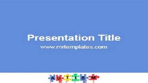 Autism Powerpoint Template Graphicxtreme