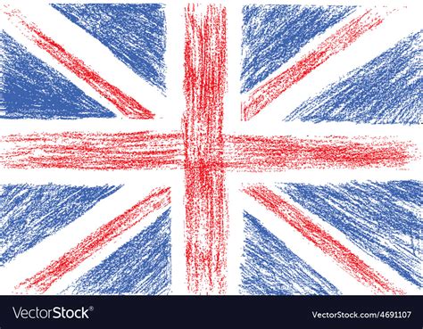England Flag Line Drawing England Flag Clip Art Vector Images