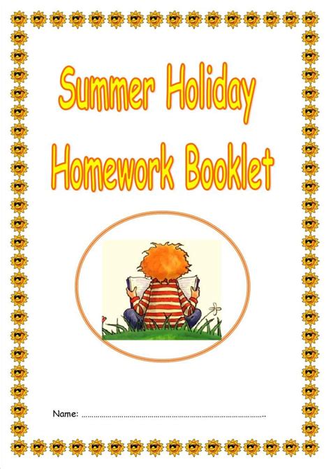 Summer Holiday Activityhomework Booklet For Ks2 And Lower Ks2 Children