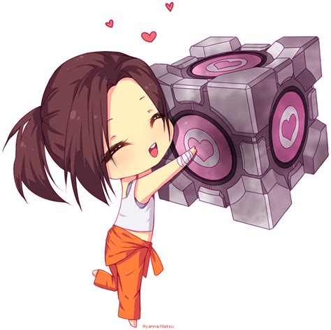 Hyanna Natsu Chell Weighted Companion Cube Portal Portal Series