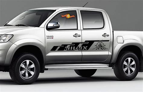Product Toyota Hilux 2x Body Decal Side Vinyl Compass Graphics Racing