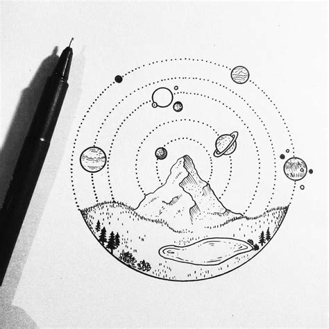 Space Aesthetic Drawing At Explore Collection Of