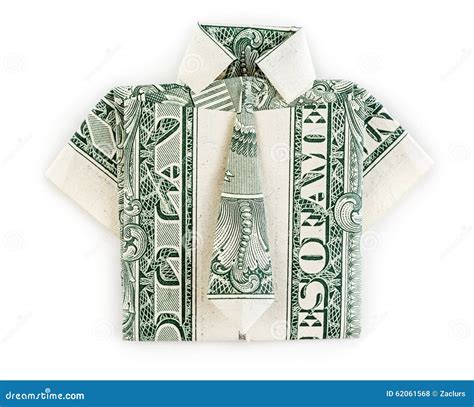 Dollar Origami Shirt And Tie Isolated Stock Photo Image Of Commercial