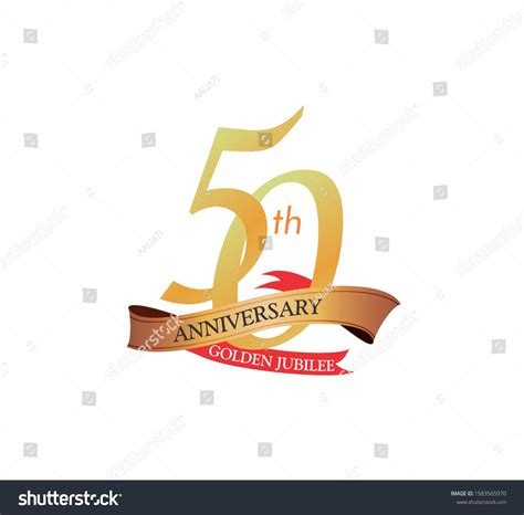 50th Year Anniversary Logo Design 50th Stock Illustration 1583565970