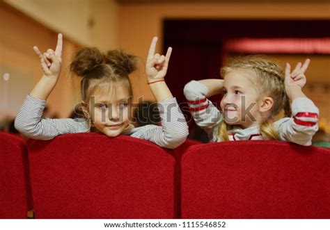 Two Funny Girls Sitting On Seats Stock Photo 1115546852 Shutterstock