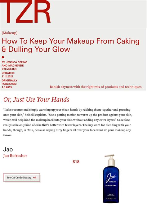 The Zoe Report How To Keep Your Makeup From Caking Jao Brand