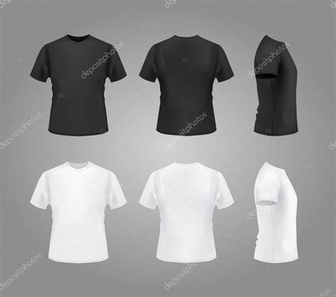 T Shirt Mockup Set Front Side Back View Blank Templates For Your