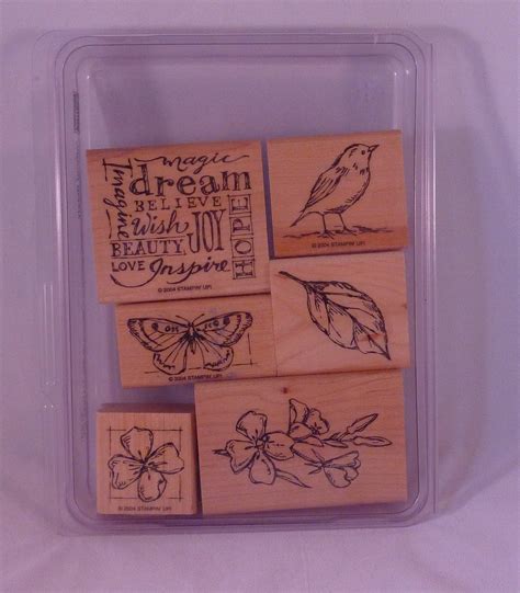 Amazon Com Stampin Up NATURAL BEAUTY Set Of Decorative Rubber Stamps Retired Arts Crafts