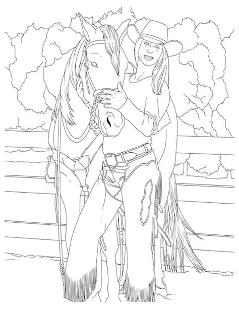 coloring pages of cowgirls