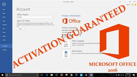 In the first releases of the package (ten. How to activate microsoft office 2016 without the product ...
