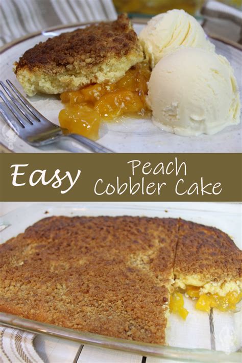 Peach Cobbler Cake Summertime Eats Through The Cooking Glass
