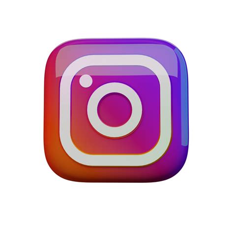 Icono De Renderizado 3d De Instagram Brillante 9673727 Png