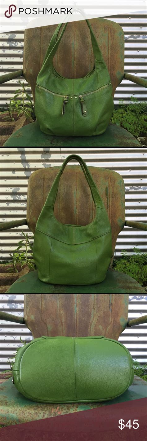 Spotted While Shopping On Poshmark Tignanello Green Leather Hobo