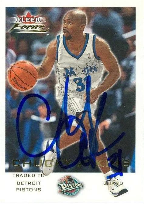 Chucky Atkins Autographed Basketball Card Orlando Magic 2000 Fleer
