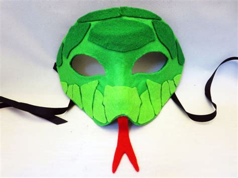 Felt Snake Chibi Mask Digital File Felt Animal Masks Animal Costumes