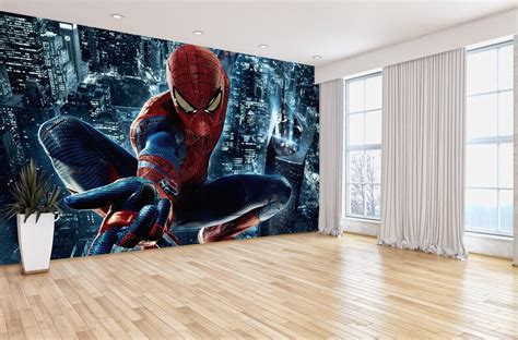 Spiderman Wall Mural Wall Print Wallpaper Etsy